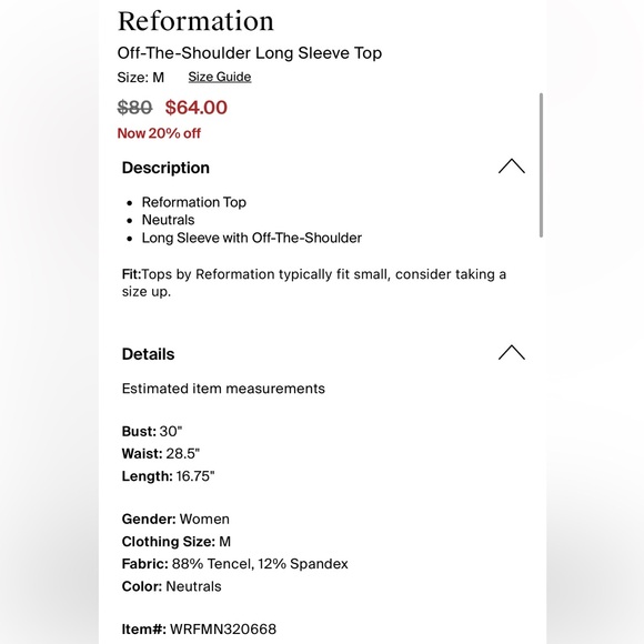 Reformation off-shoulder top - Picture 2 of 5